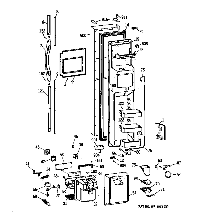 Freezer door