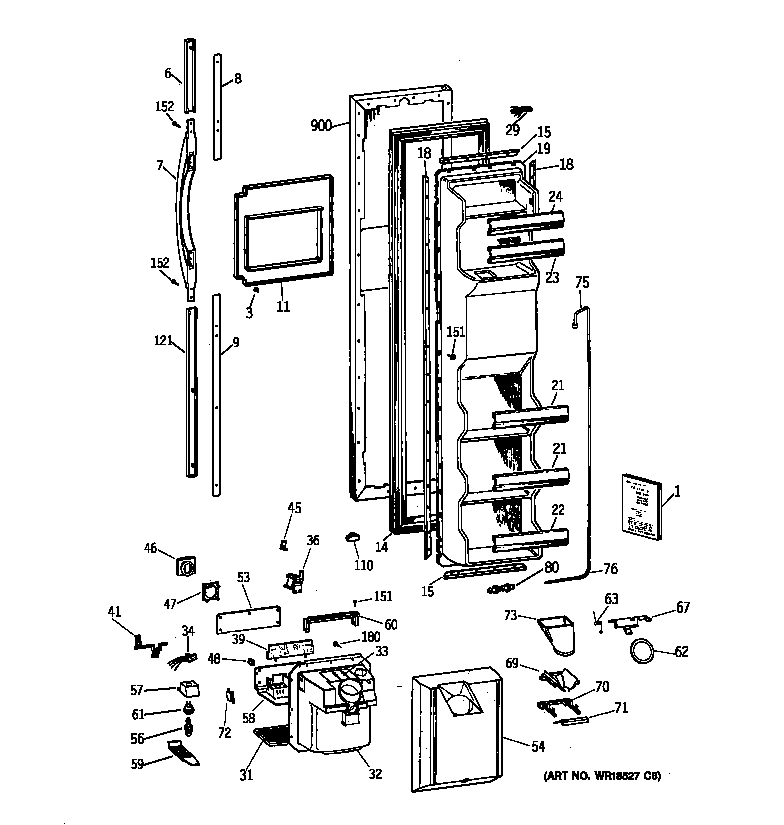 Freezer door