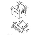 GE JGBS04PPA2AD door & drawer parts diagram