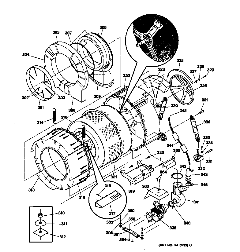 Tub & motor