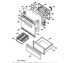 GE JBP22DA1 door & drawer parts diagram