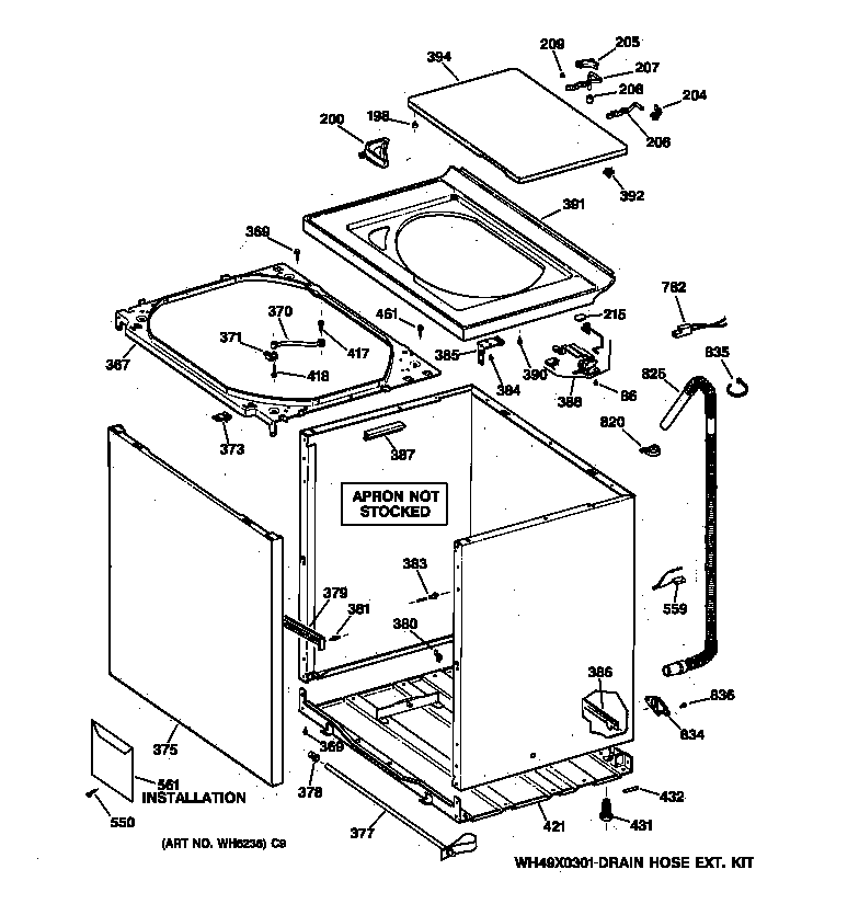 Cabinet, cover & front panel