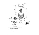 GE WSSR2070V1WW suspension, pump & drive components diagram