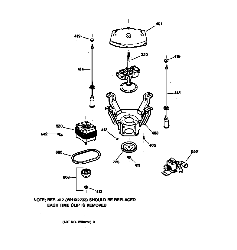 Suspension, pump & drive components