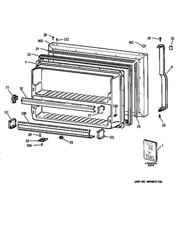 Freezer door