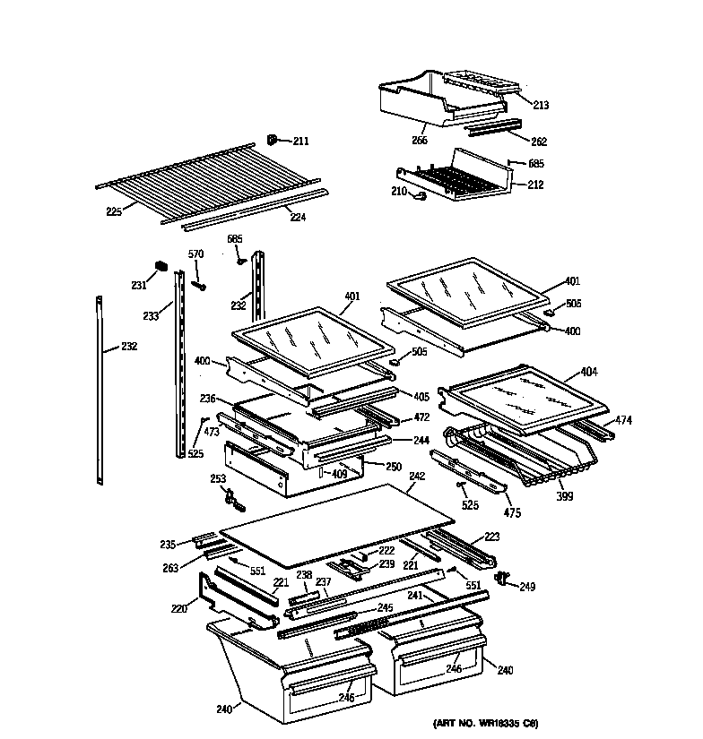 Shelf parts