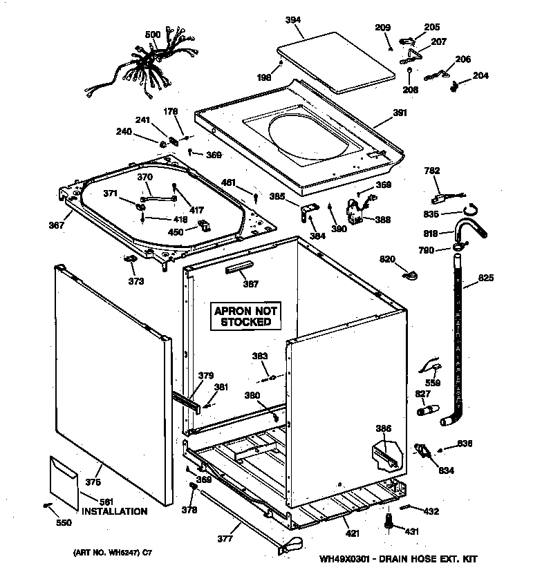 Cabinet, cover & front panel