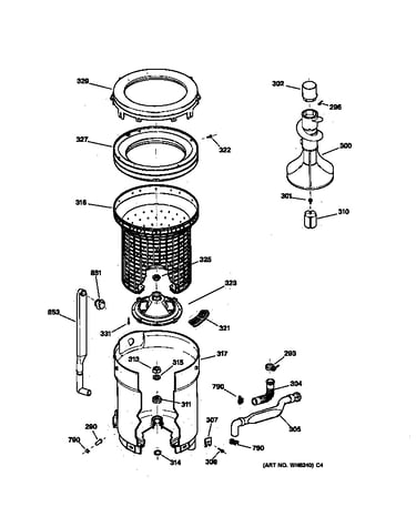 Tub, basket & agitator