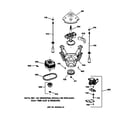 GE WICB103CV1WC suspension, pump & drive components diagram