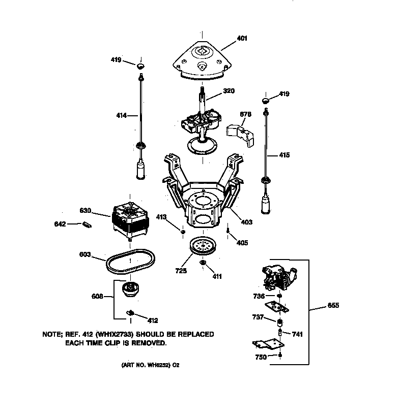Suspension, pump & drive components