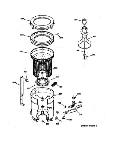 Tub, basket & agitator