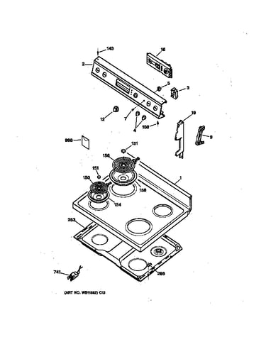 Control panel & cooktop