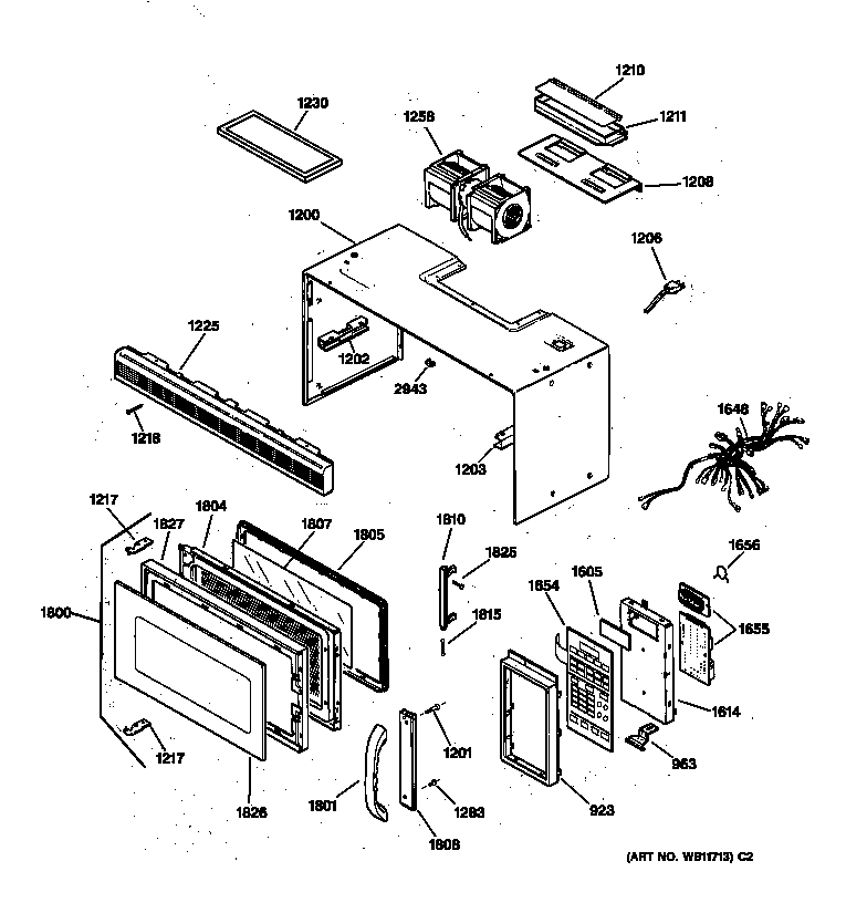 Door, control, grill & case