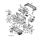 GE JVM1341BW03 bottom plate, internal parts & mounting bracket diagram