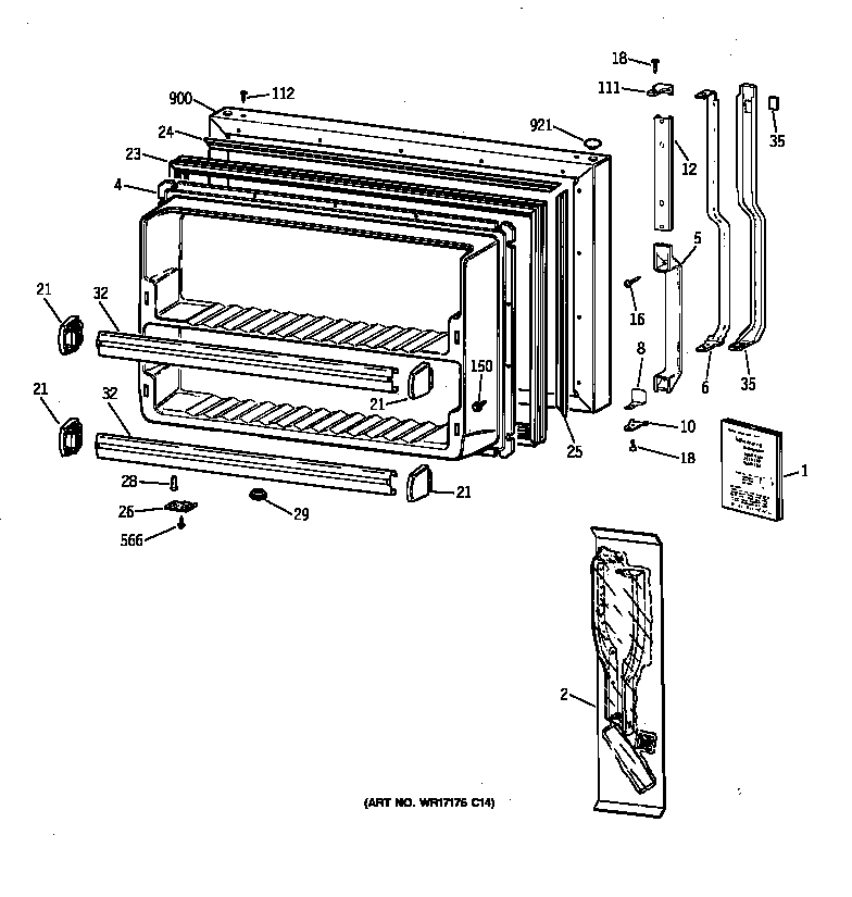 Freezer door