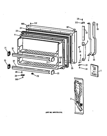 Freezer door