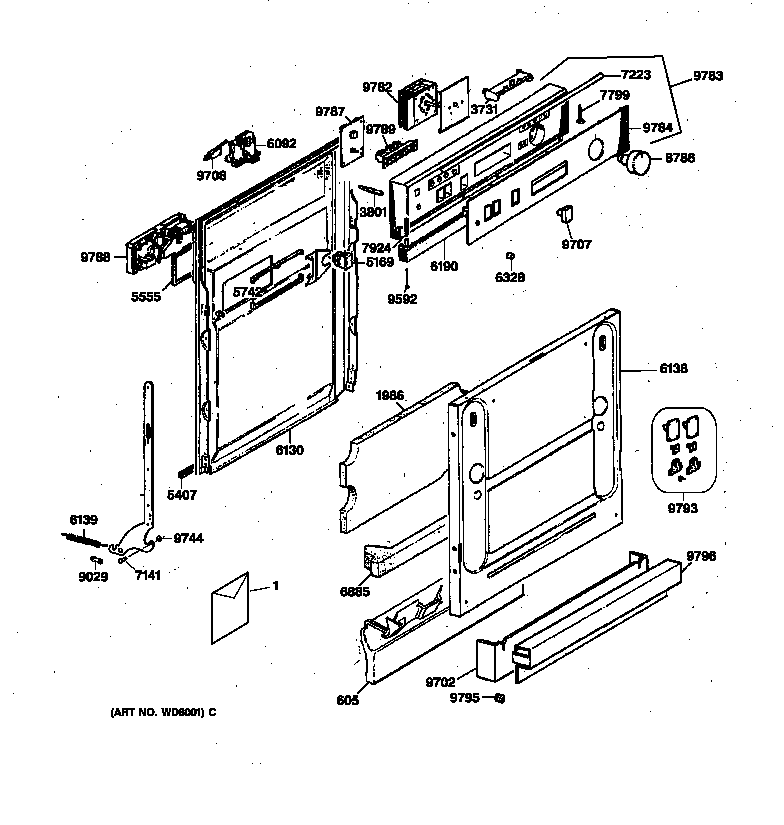 ESCUTCHEON & DOOR ASSEMBLY