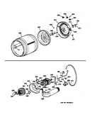 Drum, heater asem., blower & drive assembly