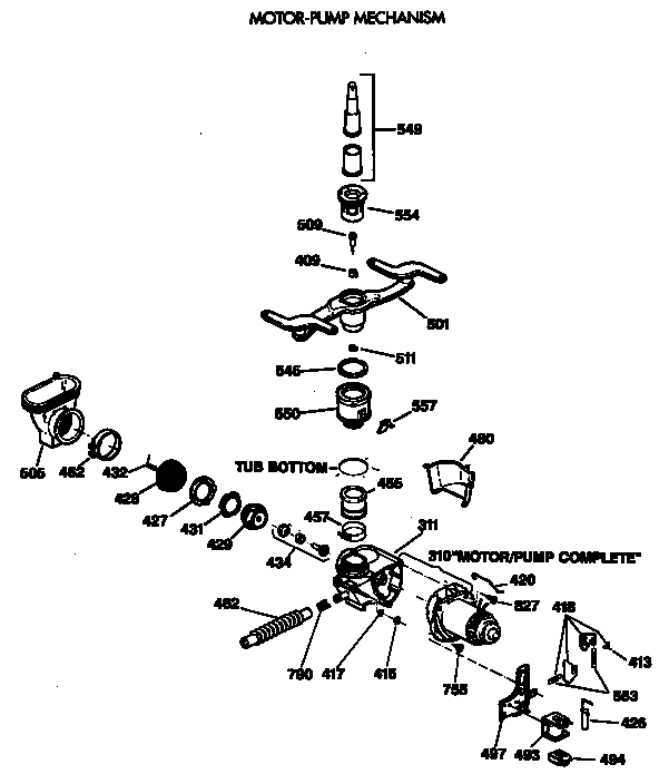 MOTOR-PUMP MECHANISM