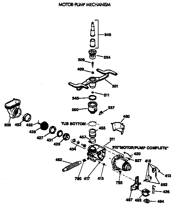 MOTOR-PUMP MECHANISM