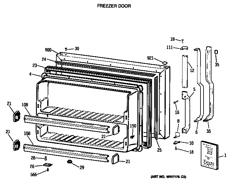 Freezer door