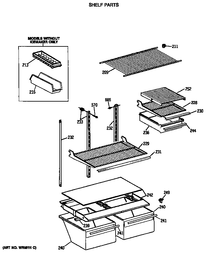 MODELS WITHOUT ICEMAKER ONLY