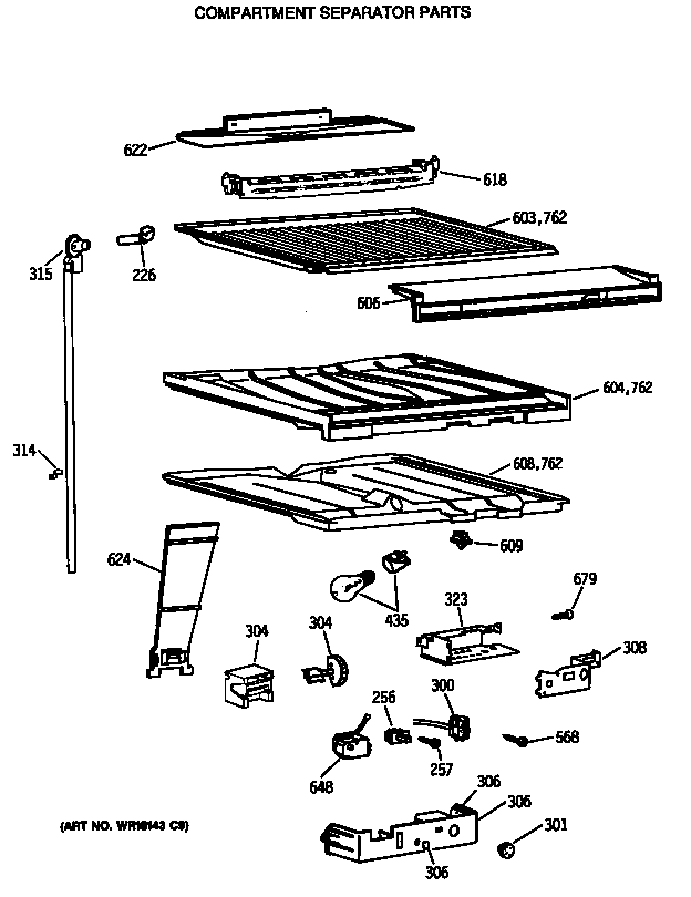 COMPARTMENT SEPARATOR PARTS