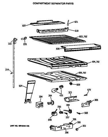 Compartment separator parts