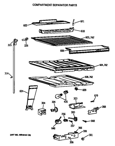 Compartment separator parts