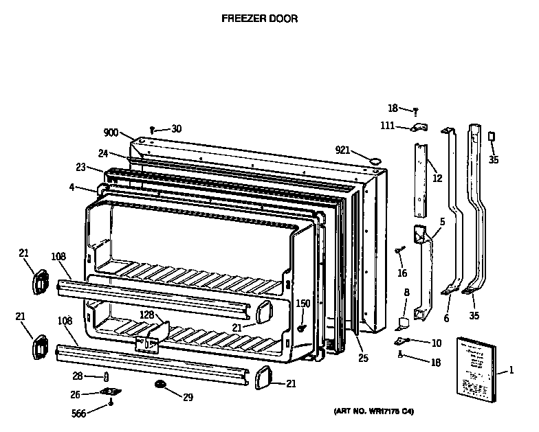 Freezer door