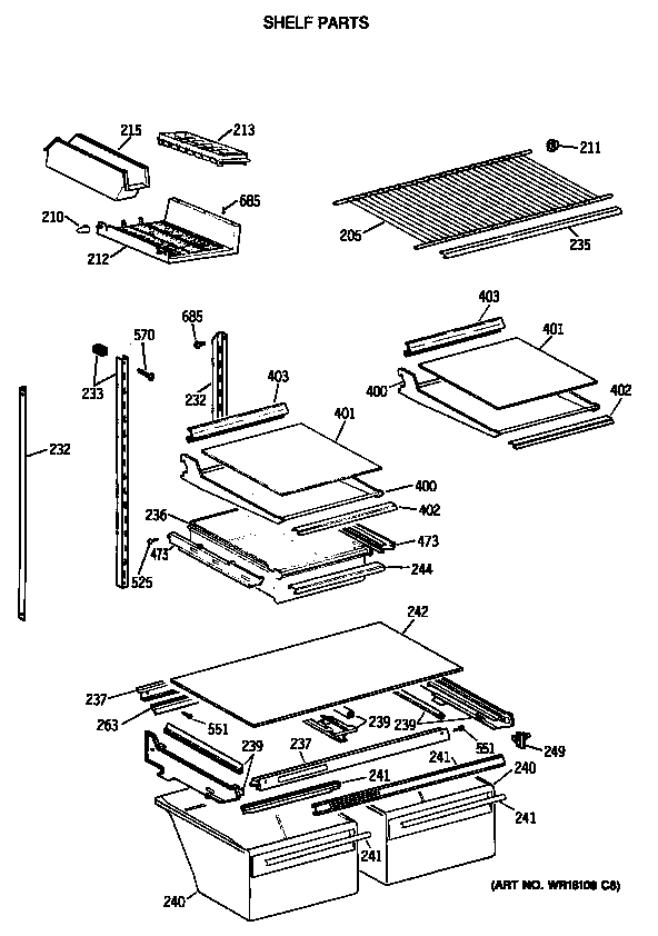 Shelf parts