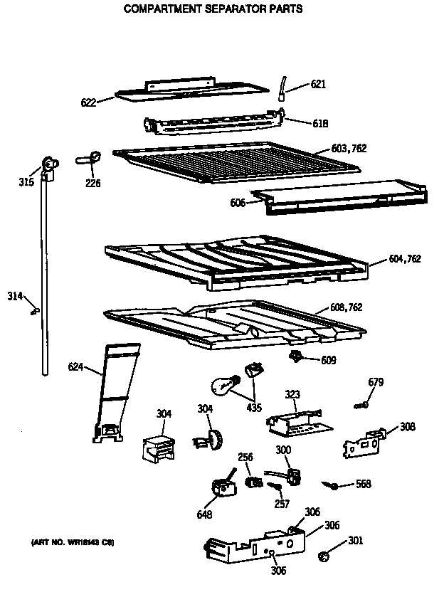 COMPARTMENT SEPARATOR PARTS