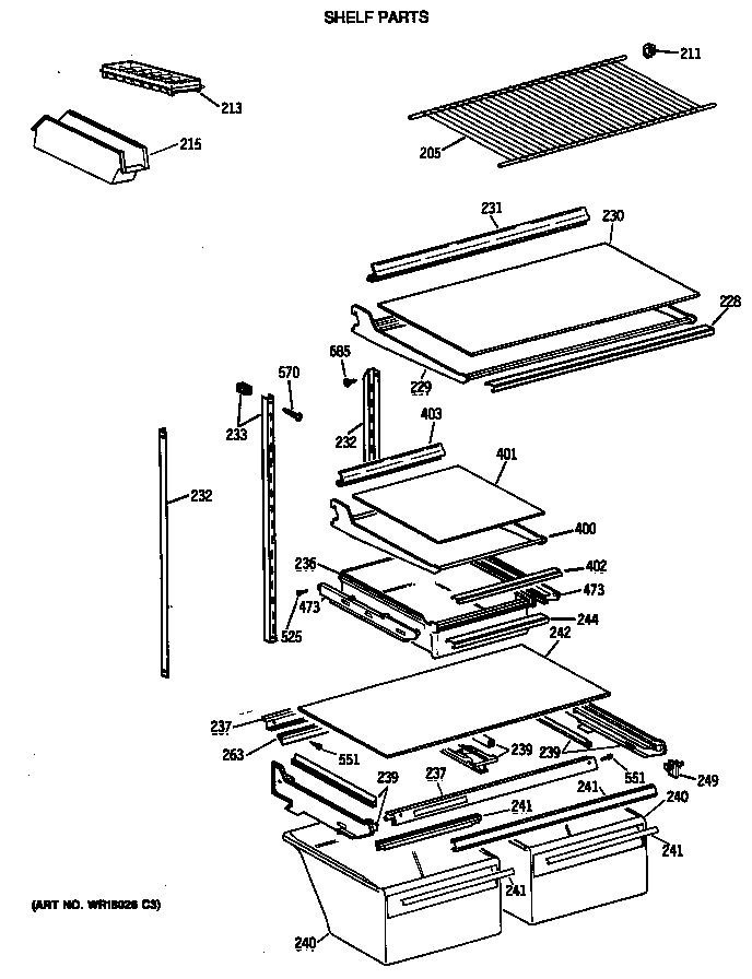 Shelf parts