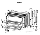 GE TBE18DASSRAD freezer door diagram