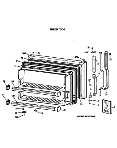 Freezer door