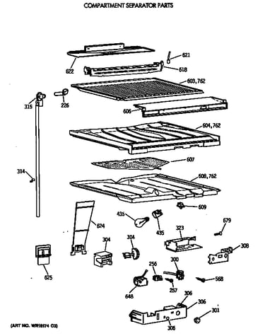 Compartment separator parts