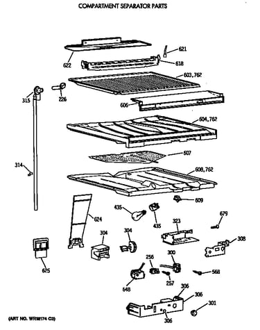 Compartment separator parts