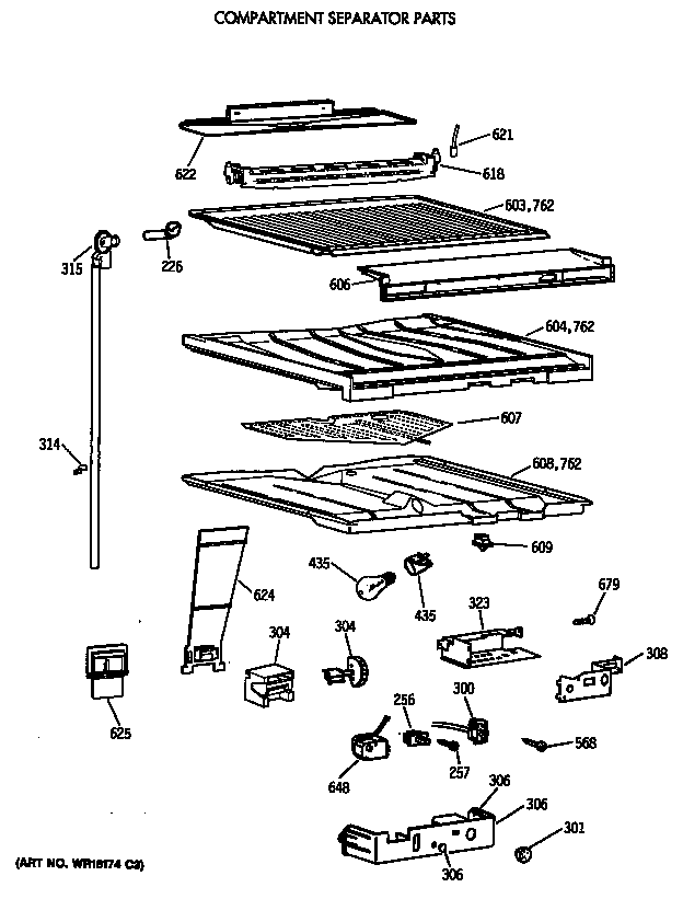 COMPARTMENT SEPARATOR PARTS