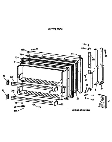 Freezer door