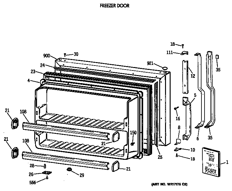 Freezer door