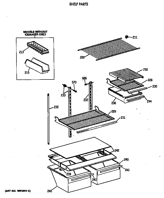 MODELS WITHOUT ICEMAKER ONLY