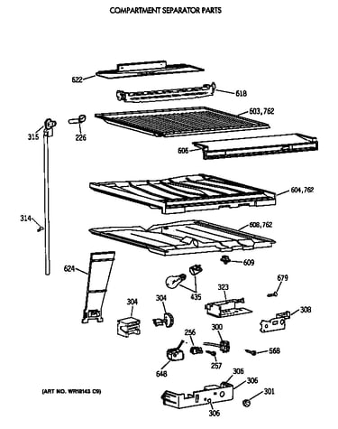 Compartment separator parts