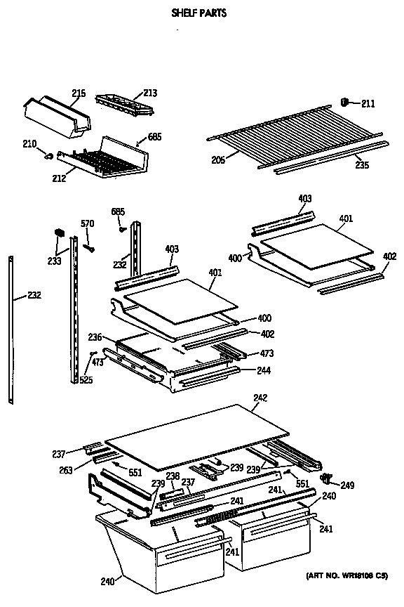 Shelf parts