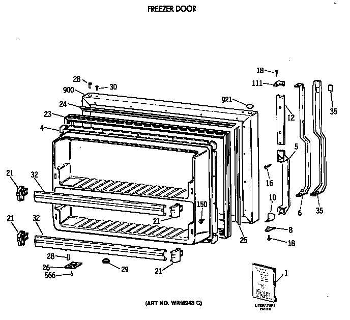 Freezer door