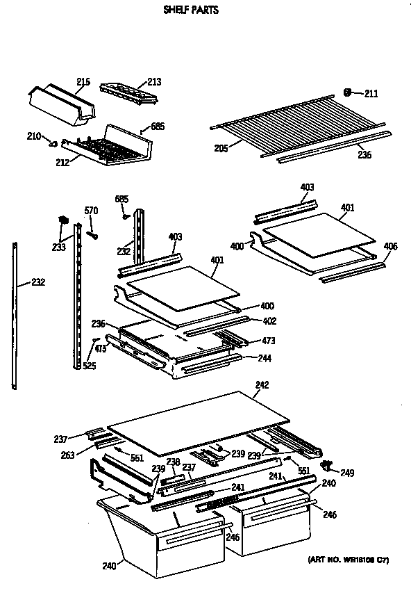 Shelf parts