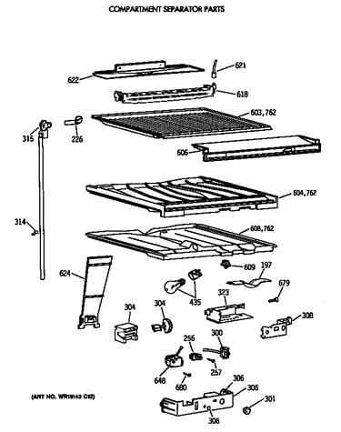Compartment separator parts