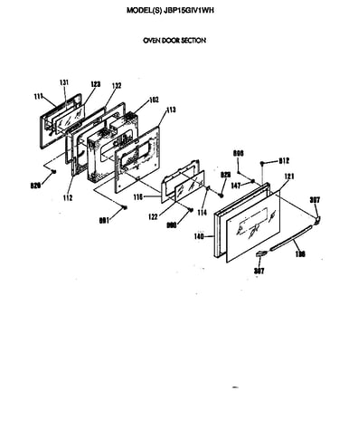 Oven door section