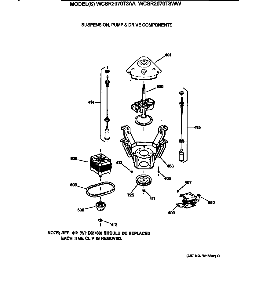 Suspension, pump & drive components