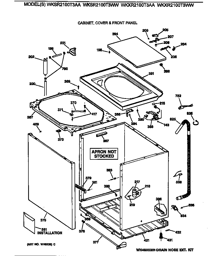 Cabinet, cover & front panel