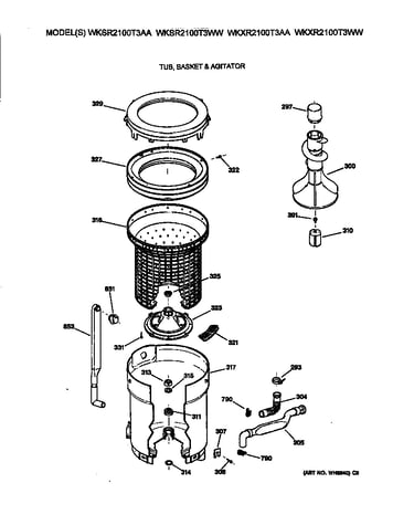 Tub, basket & agitator